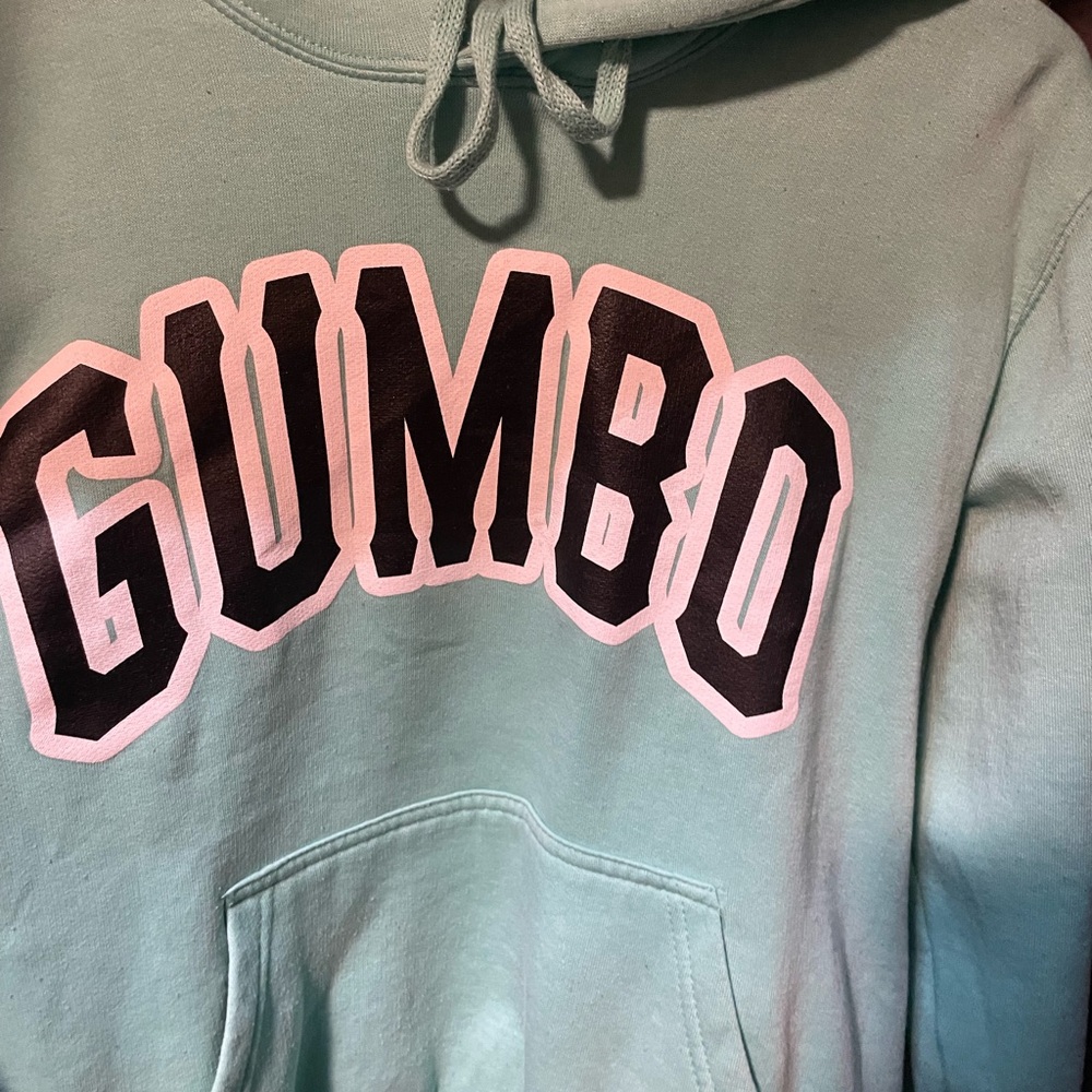 Mint Green Hoodie with Graphic Print